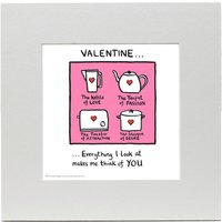 Edward Monkton Think of You Print, Pink/white
Edward Monkton Think of You Print, Pink/white