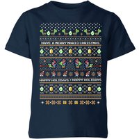 Nintendo Super Mario Yoshi Have A Merry Mario Christmas Kids' T-Shirt - Navy - 3-4 Years, Blue
Nintendo Super Mario Yoshi Have A Merry Mario Christmas Kids' T-Shirt - Navy - 3-4 Years, Blue