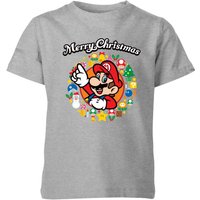 Nintendo Super Mario Mario Merry Christmas Wreath Kids' T-Shirt - Grey - 11-12 Years
Nintendo Super Mario Mario Merry Christmas Wreath Kids' T-Shirt - Grey - 11-12 Years