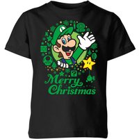 Nintendo Super Mario Luigi White Wreath Merry Christmas Kids' T-Shirt - Black - 9-10 Years
Nintendo Super Mario Luigi White Wreath Merry Christmas Kids' T-Shirt - Black - 9-10 Years