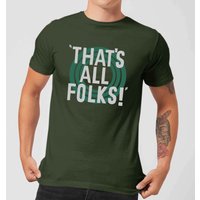 Looney Tunes That's All Folks Men's T-Shirt - Forest Green - XS
Looney Tunes That's All Folks Men's T-Shirt - Forest Green - XS