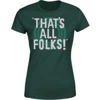 Looney Tunes That's All Folks Women's T-Shirt - Forest Green - M
Looney Tunes That's All Folks Women's T-Shirt - Forest Green - M
