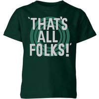 Looney Tunes That's All Folks Kids' T-Shirt - Forest Green - 5-6 Years
Looney Tunes That's All Folks Kids' T-Shirt - Forest Green - 5-6 Years