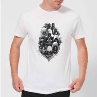 Assassin's Creed Greyscale Hooded Faces Men's T-Shirt - White - XS
Assassin's Creed Greyscale Hooded Faces Men's T-Shirt - White - XS