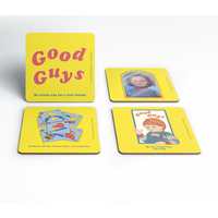Chucky Good Guys Retro Coaster Set
Chucky Good Guys Retro Coaster Set