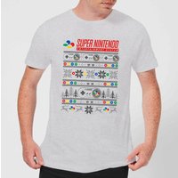 Nintendo SNES Pattern Men's Christmas T-Shirt - Grey - XS
Nintendo SNES Pattern Men's Christmas T-Shirt - Grey - XS