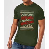 Elf Cotton-Headed-Ninny-Muggins Knit Men's Christmas T-Shirt - Forest Green - XS
Elf Cotton-Headed-Ninny-Muggins Knit Men's Christmas T-Shirt - Forest Green - XS