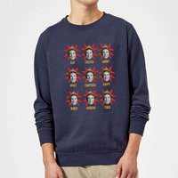 Elf Faces Christmas Sweater - Navy - S, Blue
Elf Faces Christmas Sweater - Navy - S, Blue