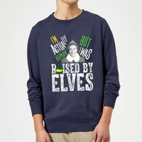 Elf Raised By Elves Christmas Sweater - Navy - M, Blue
Elf Raised By Elves Christmas Sweater - Navy - M, Blue