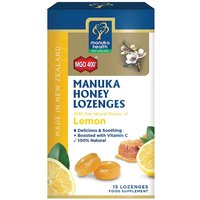 MGO 400+ Manuka Honey Lozenges with Lemon - 15 Lozenges
MGO 400+ Manuka Honey Lozenges with Lemon - 15 Lozenges
