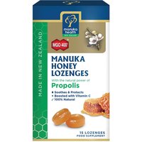 MGO 400+ Manuka Honey Lozenges with Propolis - 15 Lozenges
MGO 400+ Manuka Honey Lozenges with Propolis - 15 Lozenges