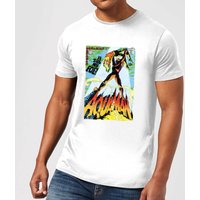 Justice League Aquaman Cover Men's T-Shirt - White - XS - White 
Justice League Aquaman Cover Men's T-Shirt - White - XS - White