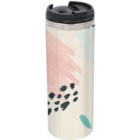 Scribble Pattern Stainless Steel Thermo Travel Mug - Metallic Finish 
Scribble Pattern Stainless Steel Thermo Travel Mug - Metallic Finish