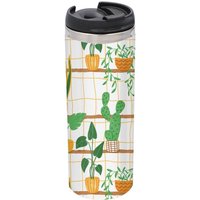 Botanical Pattern Stainless Steel Thermo Travel Mug - Metallic Finish 
Botanical Pattern Stainless Steel Thermo Travel Mug - Metallic Finish