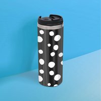 Black White Dots Stainless Steel Travel Mug - Metallic Finish
Black White Dots Stainless Steel Travel Mug - Metallic Finish