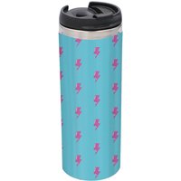 Lightning Bolt Pattern Stainless Steel Thermo Travel Mug - Metallic Finish
Lightning Bolt Pattern Stainless Steel Thermo Travel Mug - Metallic Finish