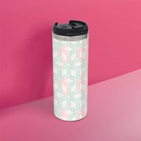Coral And Mint Cube Pattern Stainless Steel Travel Mug
Coral And Mint Cube Pattern Stainless Steel Travel Mug