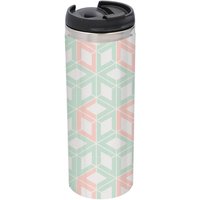 Coral And Mint Cube Pattern Stainless Steel Thermo Travel Mug - Metallic Finish
Coral And Mint Cube Pattern Stainless Steel Thermo Travel Mug - Metallic Finish
