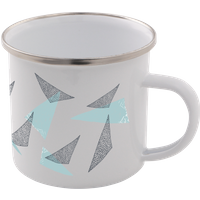 Triangles Enamel Mug – White
Triangles Enamel Mug – White