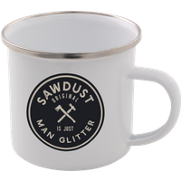 Sawdust Is Just Man Glitter Enamel Mug – White
Sawdust Is Just Man Glitter Enamel Mug – White