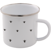 Bee Pattern Enamel Mug – White
Bee Pattern Enamel Mug – White
