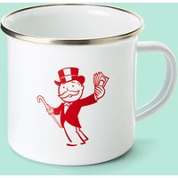 Monopoly Rise And Grind Enamel Mug White
Monopoly Rise And Grind Enamel Mug White