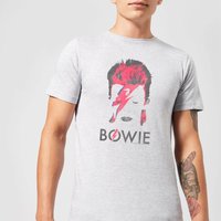 David Bowie Aladdin Sane Distressed Men's T-Shirt - Grey - XS 
David Bowie Aladdin Sane Distressed Men's T-Shirt - Grey - XS
