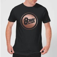 David Bowie Rose Gold Badge Men's T-Shirt - Black - XS 
David Bowie Rose Gold Badge Men's T-Shirt - Black - XS