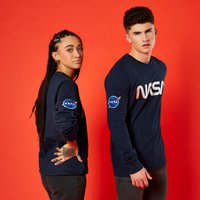 NASA Metallic Logo Unisex Sweatshirt - Navy - S, Blue
NASA Metallic Logo Unisex Sweatshirt - Navy - S, Blue
