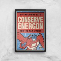 Transformers Conserve Energon Poster Art Print - A4 - Black Frame, Multi
Transformers Conserve Energon Poster Art Print - A4 - Black Frame, Multi