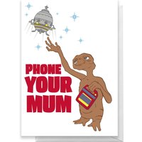 E.T. Phone Your Mum Greetings Card - Standard Card
E.T. Phone Your Mum Greetings Card - Standard Card