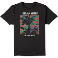 Jurassic Park World Four Colour Faces Men's T-Shirt - Black - XL
Jurassic Park World Four Colour Faces Men's T-Shirt - Black - XL