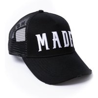Milliner Black Distressed Cotton Trucker Made 3D Embroidered
Milliner Black Distressed Cotton Trucker Made 3D Embroidered