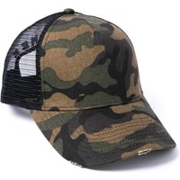 Milliner Plain Camo Distressed Cotton Trucker, Green
Milliner Plain Camo Distressed Cotton Trucker, Green
