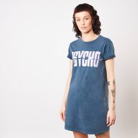Psycho Logo Embroidered Women's T-Shirt Dress - Navy Acid Wash - XXL
Psycho Logo Embroidered Women's T-Shirt Dress - Navy Acid Wash - XXL