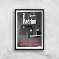The Godfather Il Padrino Giclee Art Print - A4 - Black Frame, Multi
The Godfather Il Padrino Giclee Art Print - A4 - Black Frame, Multi