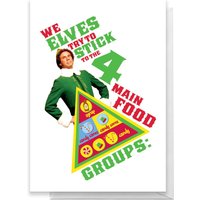 Elf We Elves Try To Stick To The 4 Main Food Groups Greetings Card - Standard Card
Elf We Elves Try To Stick To The 4 Main Food Groups Greetings Card - Standard Card