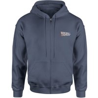 Back To The Future Logo Embroidered Unisex Zipped Hoodie - Navy - L
Back To The Future Logo Embroidered Unisex Zipped Hoodie - Navy - L