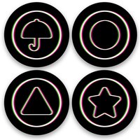Squid Game Honeycomb Glitch Round Coaster Set
Squid Game Honeycomb Glitch Round Coaster Set