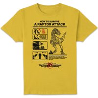 Jurassic World Raptor Attack Survival Guide Unisex T-Shirt - Yellow - S
Jurassic World Raptor Attack Survival Guide Unisex T-Shirt - Yellow - S