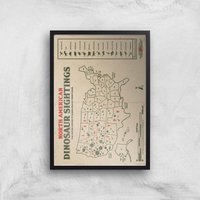 Jurassic World Dinosaur Sightings Map Giclee Art Print - A4 - Black Frame, Multi
Jurassic World Dinosaur Sightings Map Giclee Art Print - A4 - Black Frame, Multi