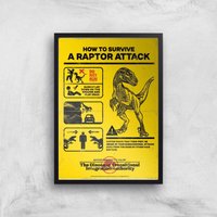 Jurassic World How To Survive A Raptor Attack Giclee Art Print - A2 - Black Frame, Multi
Jurassic World How To Survive A Raptor Attack Giclee Art Print - A2 - Black Frame, Multi