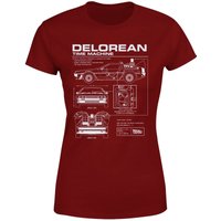 Back To The Future Delorean Schematic Women's T-Shirt - Burgundy - M, Red
Back To The Future Delorean Schematic Women's T-Shirt - Burgundy - M, Red