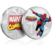 Marvel Limited Edition .999 Silver Plated Spideman Collectible Coin
Marvel Limited Edition .999 Silver Plated Spideman Collectible Coin