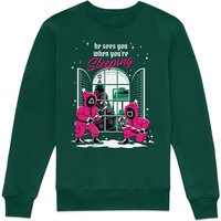 Squid Game He Sees You When You're Sleeping Sweatshirt - Green - S
Squid Game He Sees You When You're Sleeping Sweatshirt - Green - S