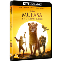 Disney's Mufasa The Lion King 4K Ultra HD (includes Blu-ray)
Disney's Mufasa The Lion King 4K Ultra HD (includes Blu-ray)