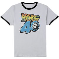 Back To The Future Anniversary Logo Unisex Ringer T-Shirt - White/Black - S
Back To The Future Anniversary Logo Unisex Ringer T-Shirt - White/Black - S