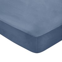 Product photograph of Bedeck Of Belfast Fine Linens 300 Thread Count Egyptian Cotton Super Kingsize Fitted Sheet Denim from Bedeck Home