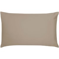 Product photograph of Bedeck Of Belfast Fine Linens 400 Thread Count Sateen Plain Dye Pair Of Standard Pillowcases Truffle from Bedeck Home