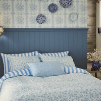 Product photograph of Burleigh X Bedeck Of Belfast Arden Double Duvet Cover Set Light Blue from Bedeck Home